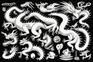 A robotic dragon tattoo idea
