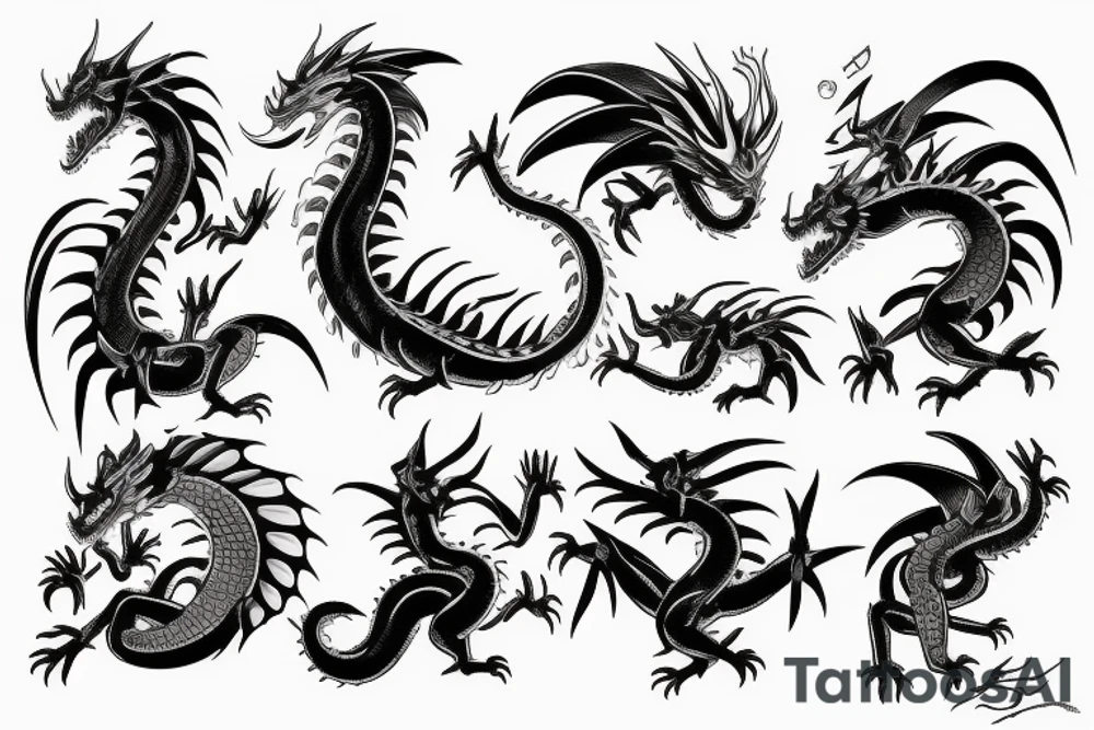 A mechanical dragon tattoo idea