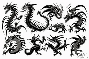 A mechanical dragon tattoo idea
