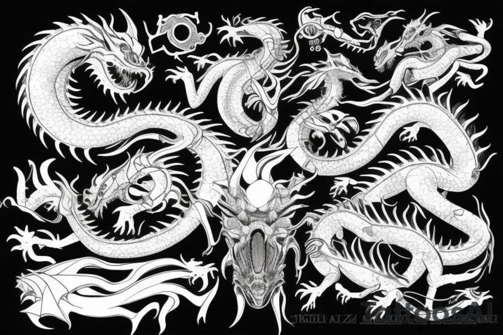 A mechanical dragon tattoo idea