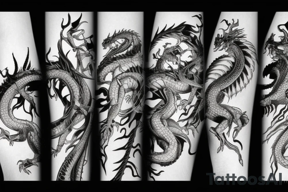 A mechanical dragon tattoo idea