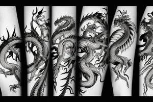 A mechanical dragon tattoo idea