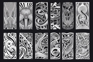 nautical ​​pattern art nouveau tattoo idea