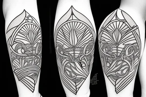 nautical ​​pattern art nouveau tattoo idea