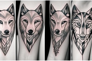 Feminine wolf tattoo idea