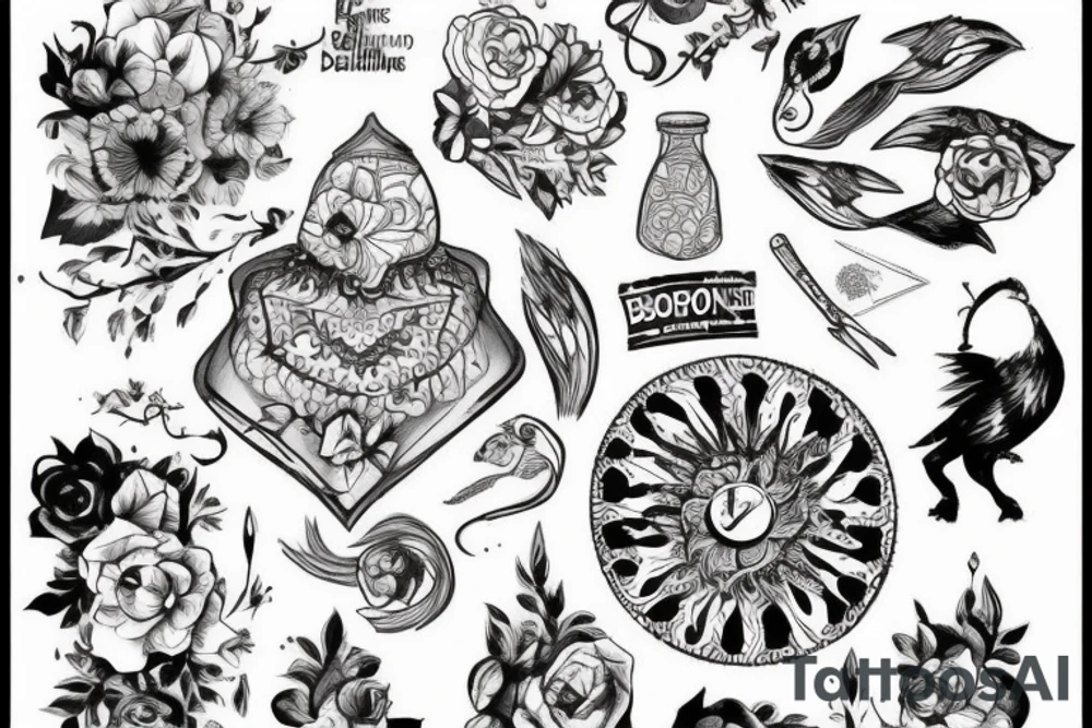 Черный ворон взмахивающий крыльями tattoo idea