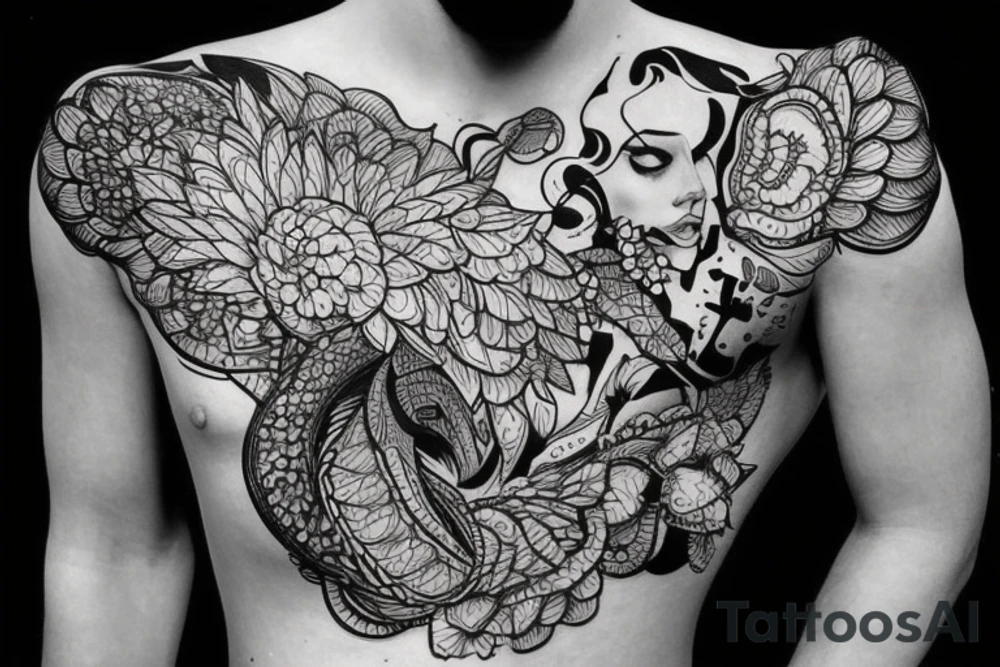 Черный ворон взмахивающий крыльями tattoo idea