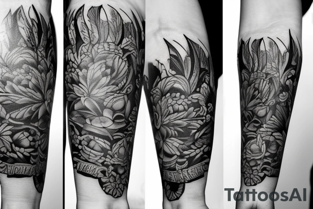 Черный ворон взмахивающий крыльями tattoo idea