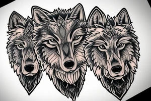 Femine wolf tattoo idea