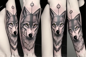 Femine wolf tattoo idea