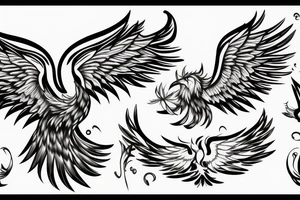 a phoenix waving its wings tattoo idea
