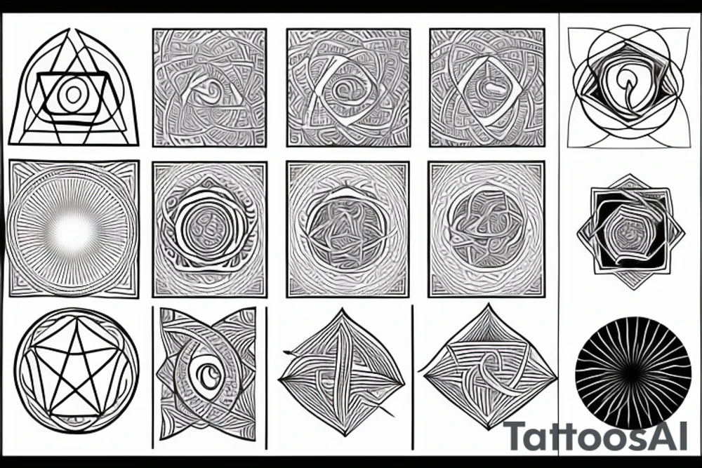Sacred geometry tattoo idea