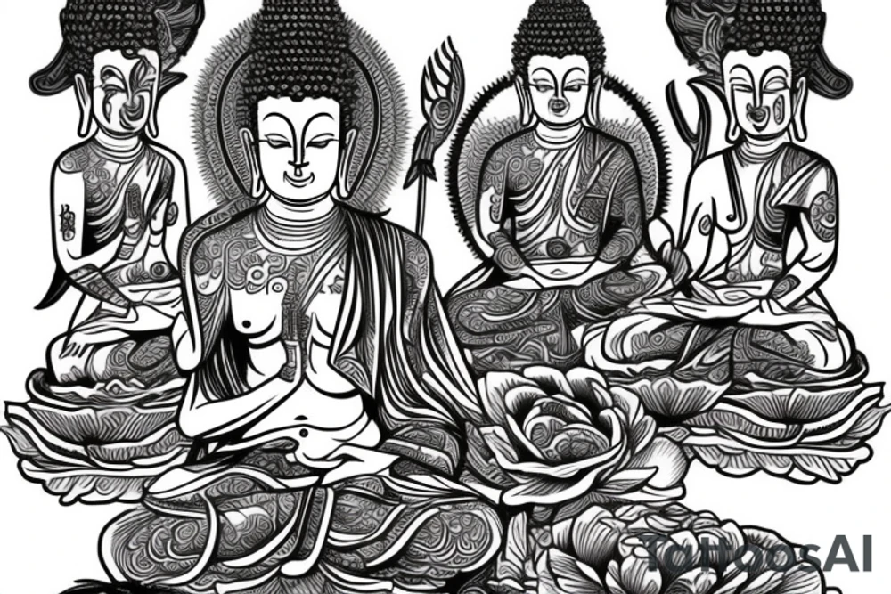 Warrior Buddha tattoo idea