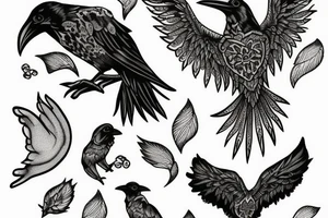 raven tattoo idea