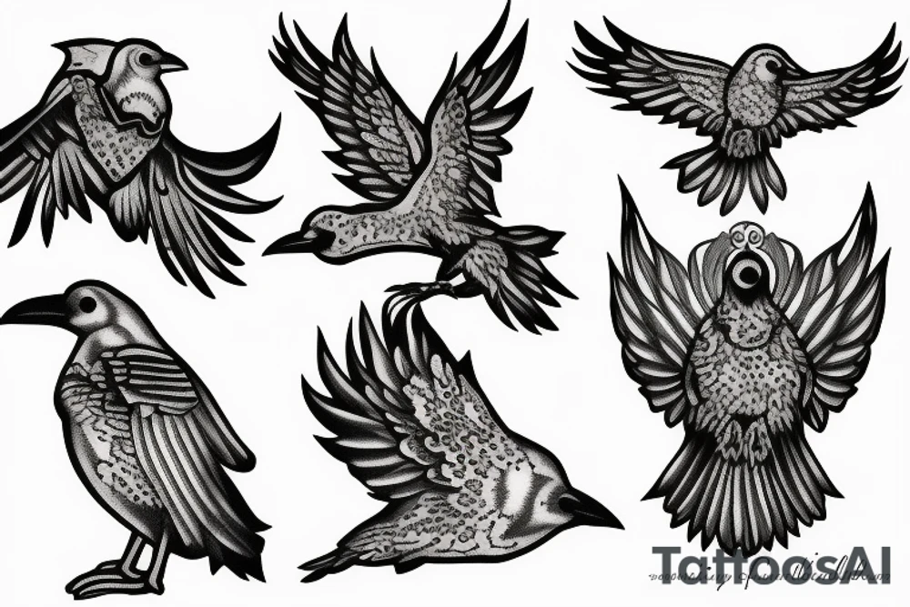 raven tattoo idea
