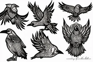 raven tattoo idea