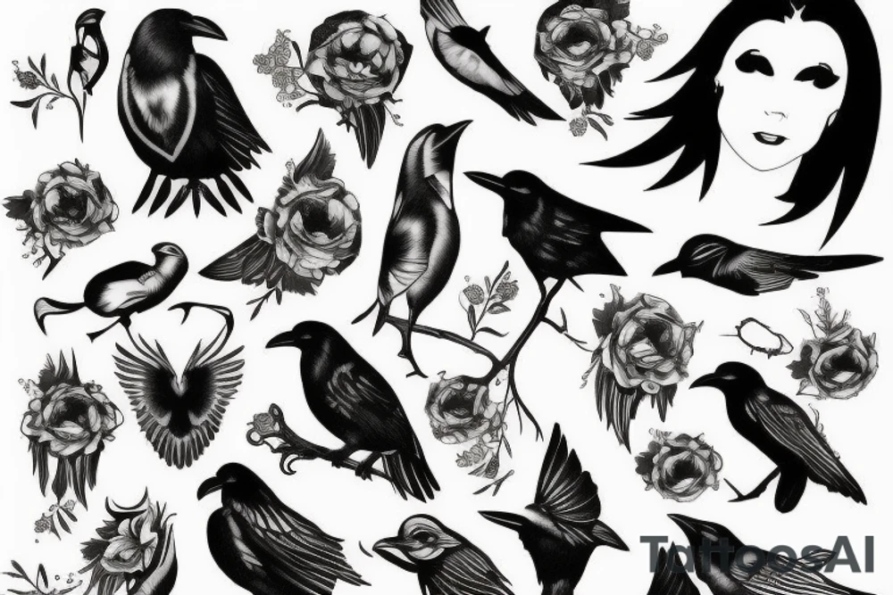 raven tattoo idea