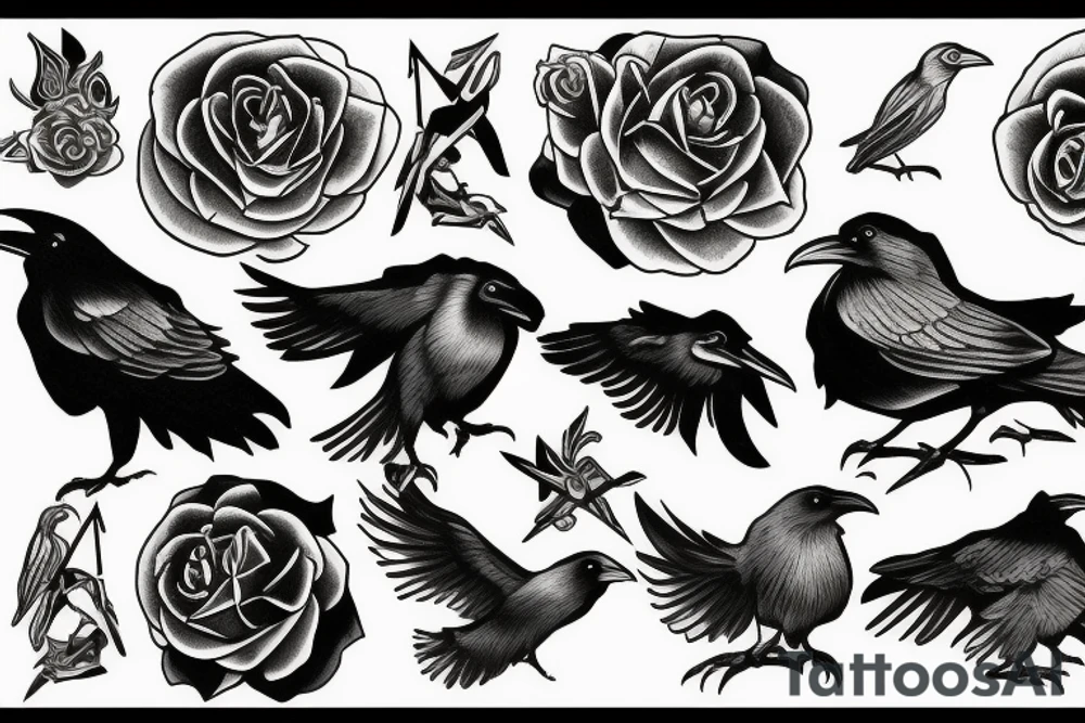 raven tattoo idea