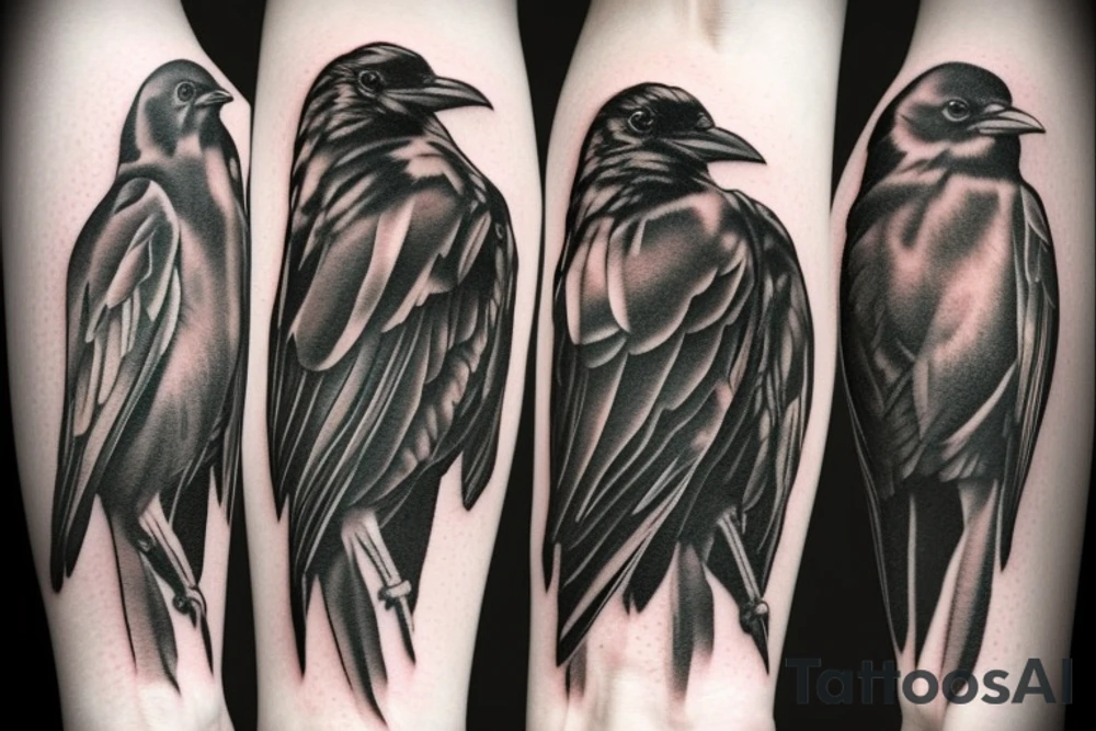 raven tattoo idea