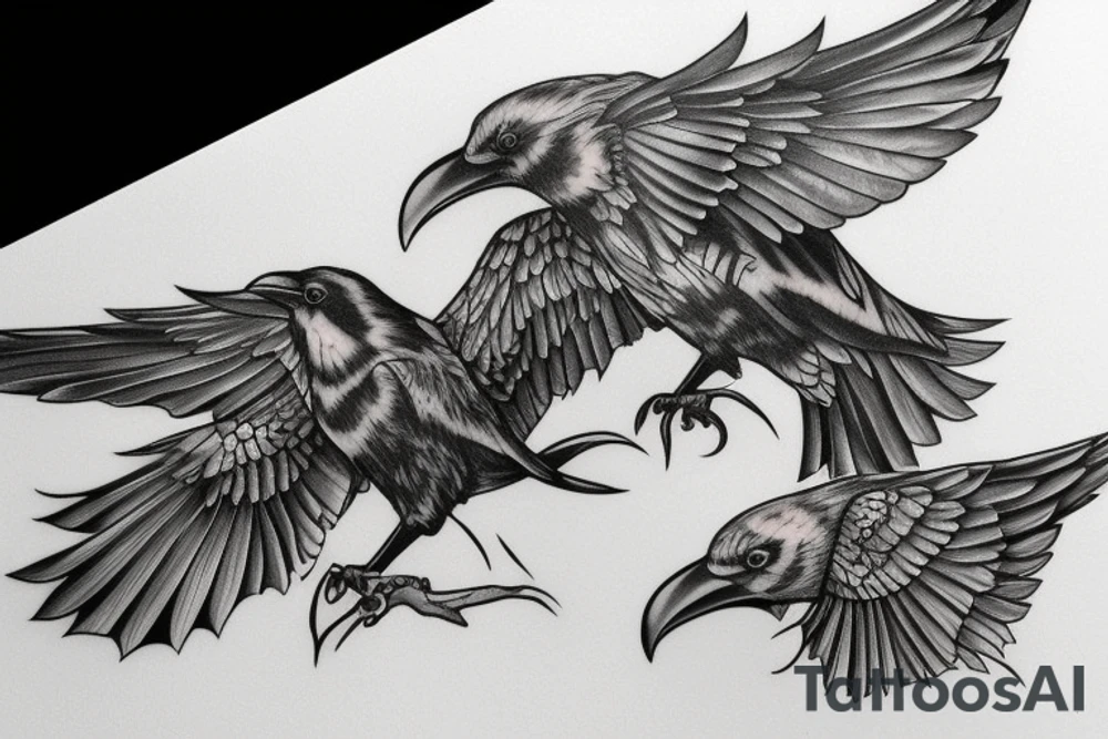 raven tattoo idea