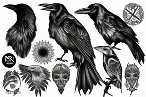 raven tattoo idea