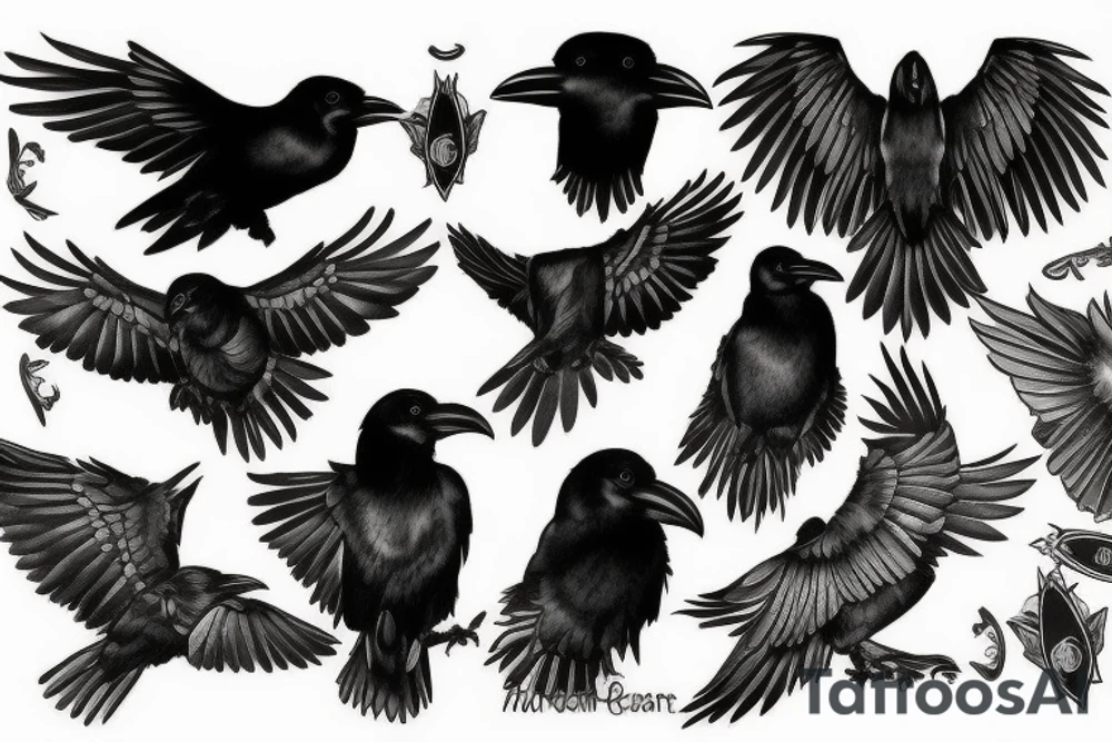 raven tattoo idea