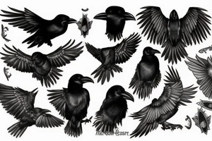 raven tattoo idea