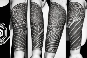 Sacred geometry in outer space tattoo idea