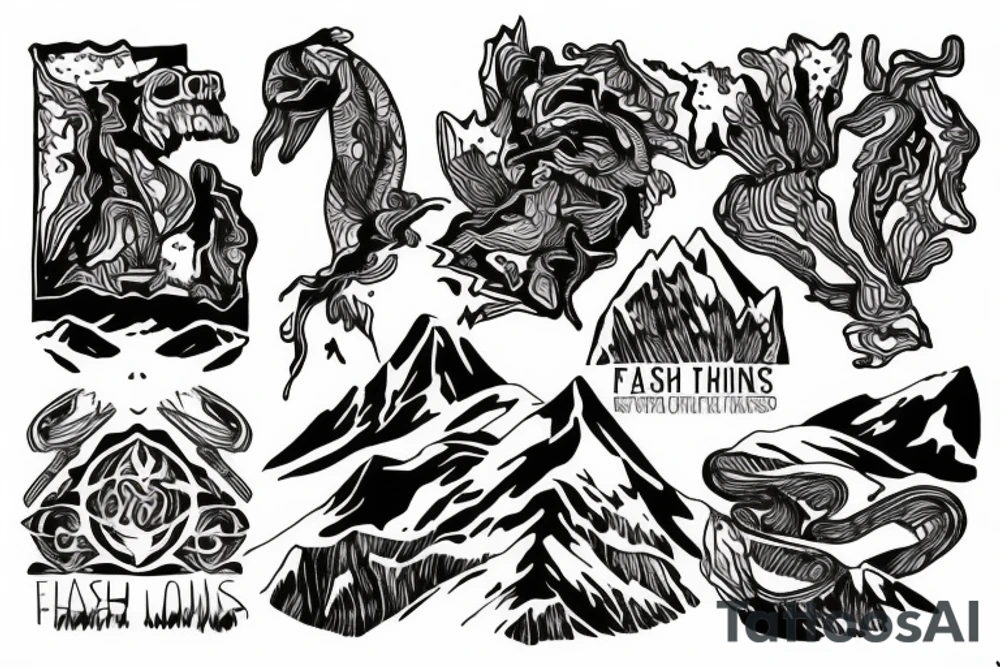 Mountains tattoo idea
