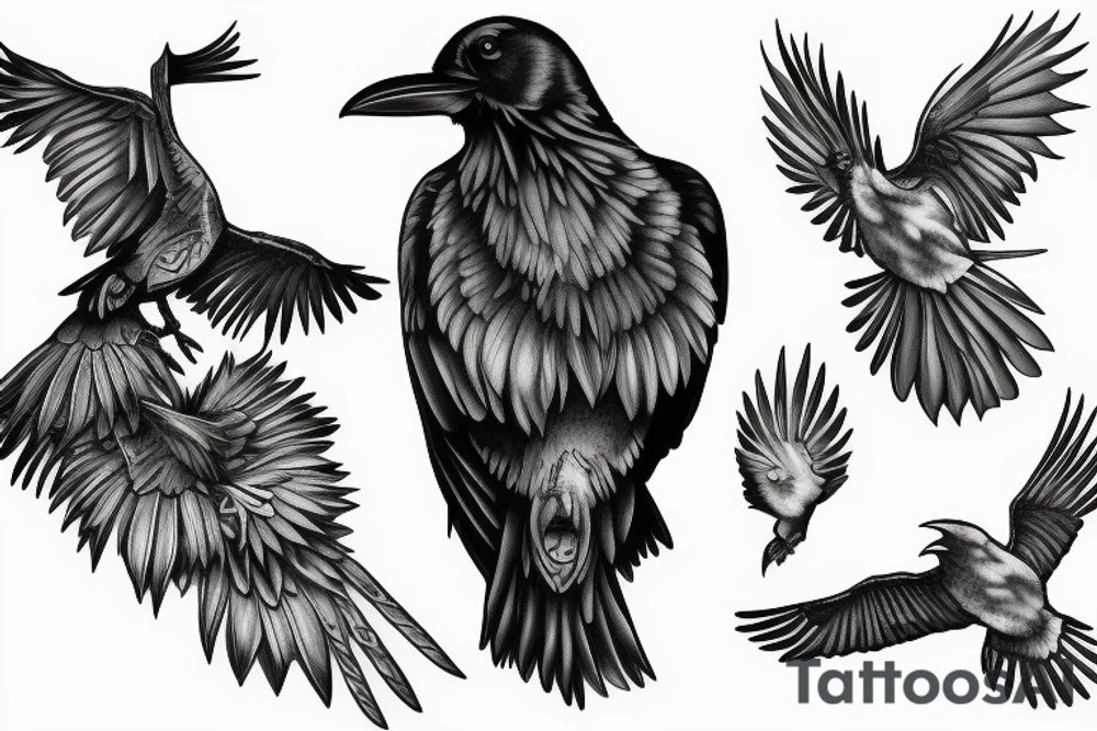 raven tattoo idea