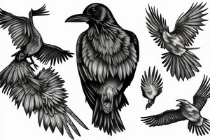 raven tattoo idea