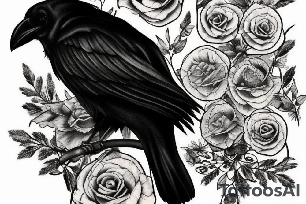 raven tattoo idea