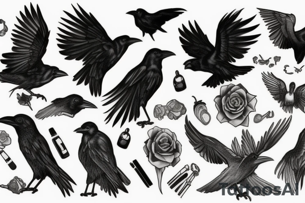 raven tattoo idea