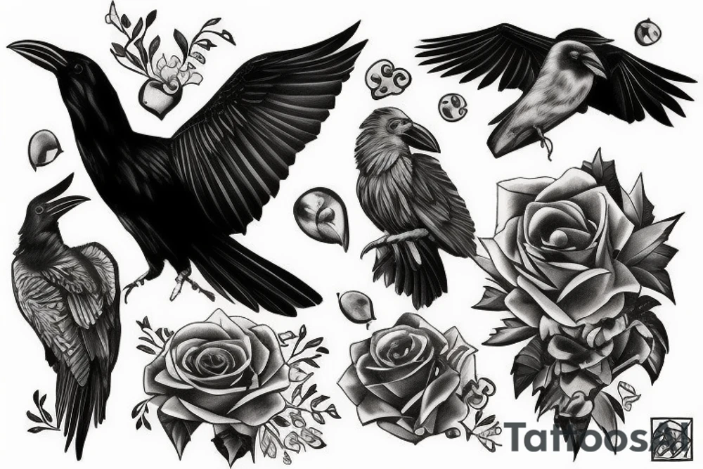 raven tattoo idea