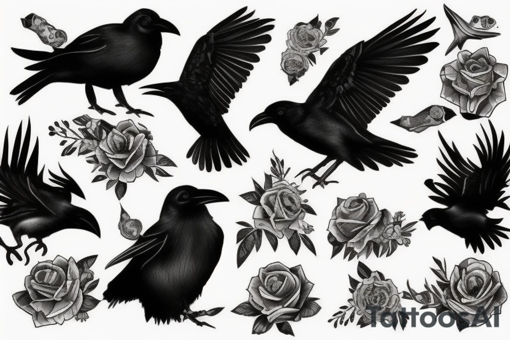 raven tattoo idea