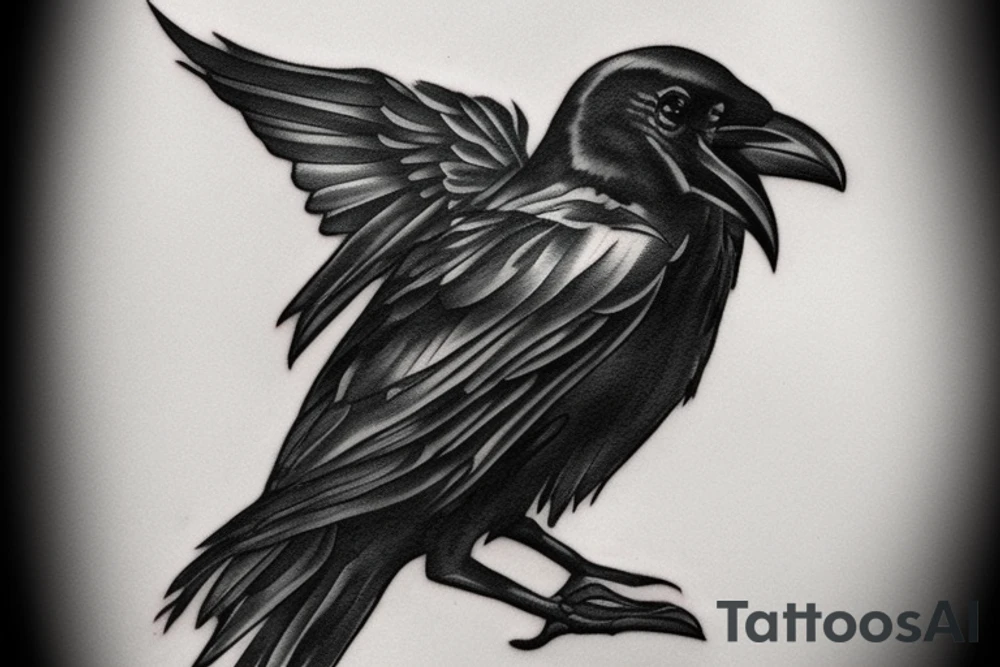 raven tattoo idea