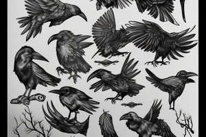 raven tattoo idea