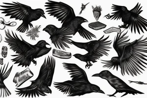 raven tattoo idea