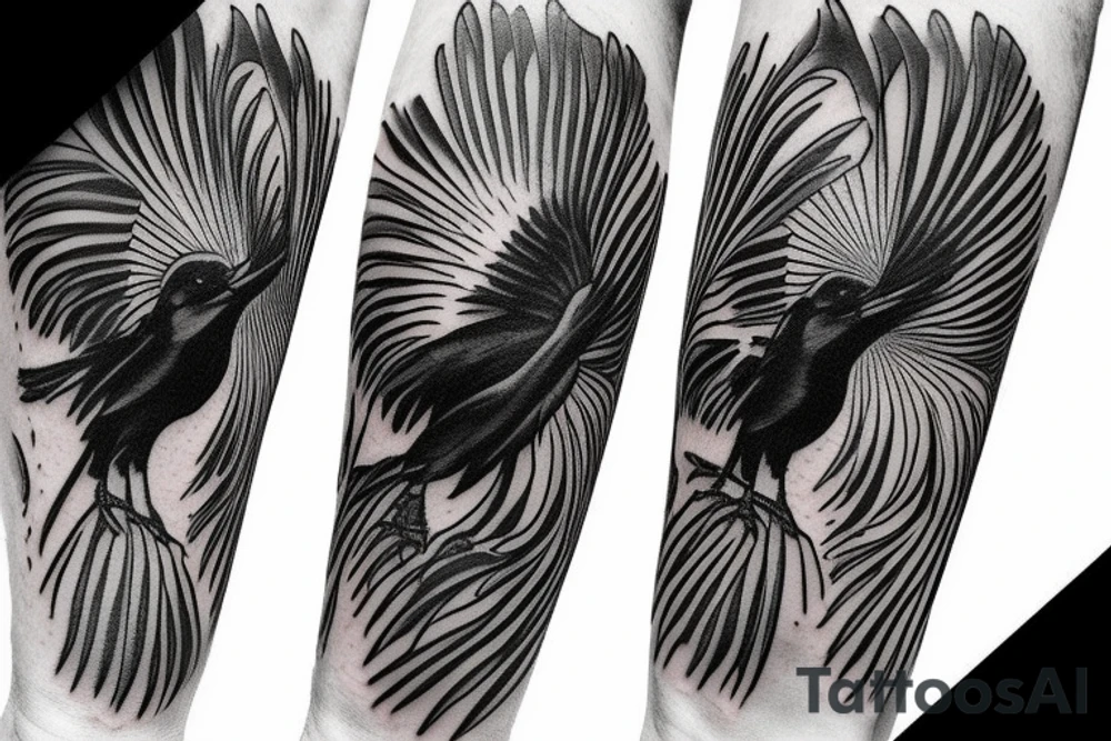 realistic raven tattoo idea