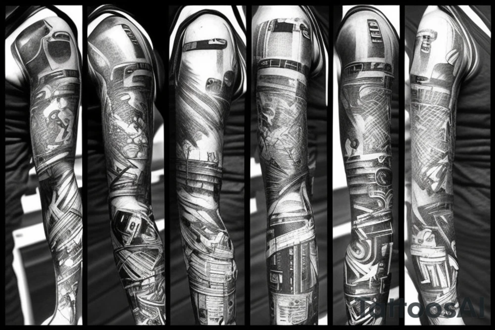 Cyberpunk forearm tattoo tattoo idea