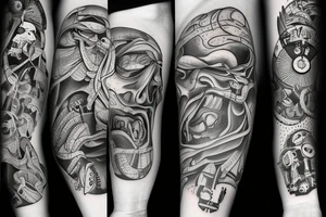 Forearm tattoo information technologies tattoo idea
