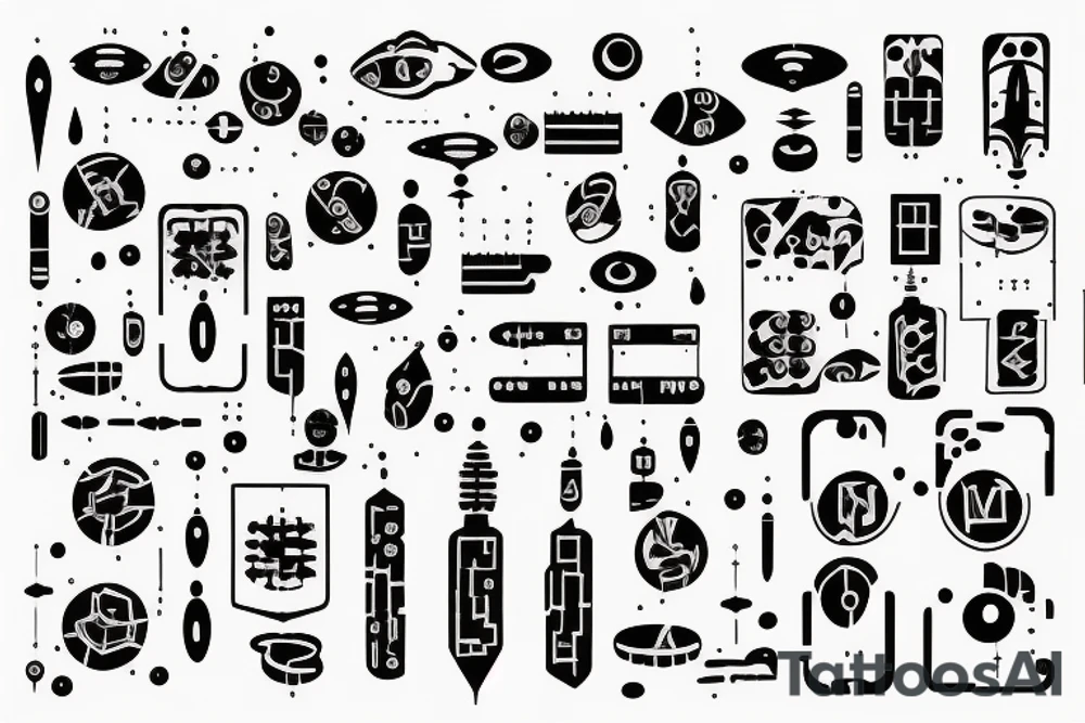 Abstract circuits tattoo idea