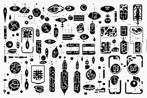 Abstract circuits tattoo idea