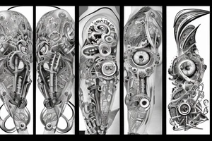 Biomechanical circuits tattoo idea