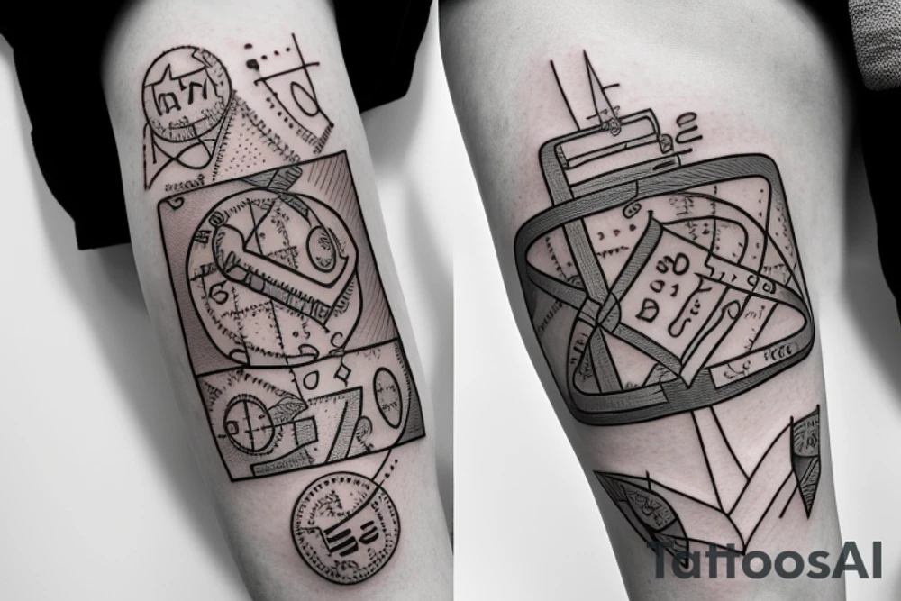 Armband with equations and mathematical symbols tattoo idea