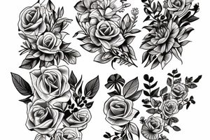 flora with little flowers tattoo idea