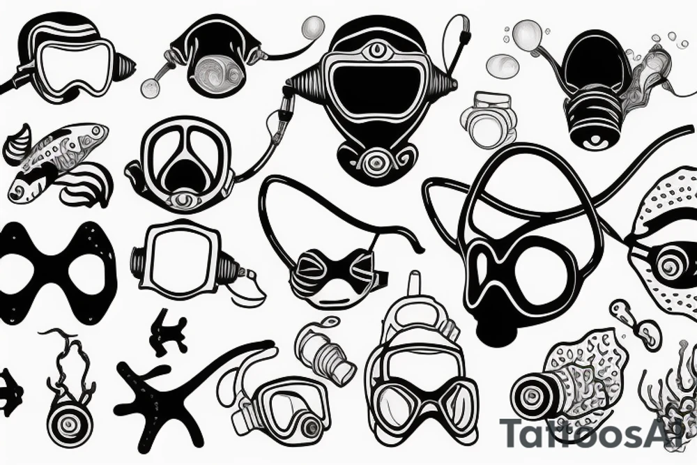 a scuba mask tattoo idea