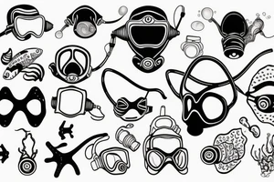 a scuba mask tattoo idea