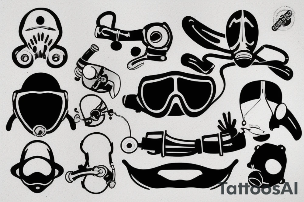 a scuba mask tattoo idea