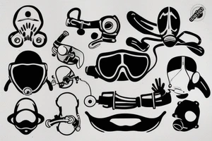 a scuba mask tattoo idea